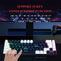 New Game Membrane Keyboard 68 Key Wire Split RGB Backlight Multi-function Wired Keyboard In Stock. 