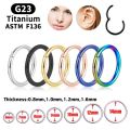 1Pc G23 Titanium Hinged Nose Rings, Body Clips Hoop Rings For Women Men Cartilage Piercing Jewelry Segment Lip Ear Ring Jewelry. 