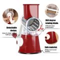 3 in 1 Rotary Vegetable Slicer Multifunctional Handheld Grater with 3  Rollers Cheese Shredder Kitchen Tool. 