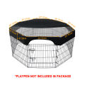 24 Inch Pet Playpen Cover 8 Panels Octagonal Pet Fence Mesh Cover Dog Playpen Sun Protection Shade Cover Waterproof Dog Playpen. 