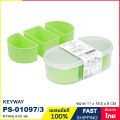 3 compartments removable food storage box 850 ml capacity. PS-01097/3 keyway plastic food container box. 
