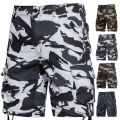 Mens Camo Shorts Men Overalls Loose Casual Outdoor Sports Half Pants Side Pocket Cotton Comfortable Shorts.