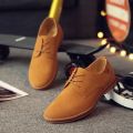 2024 Spring Suede Leather Men Shoes Oxford Casual Shoes Classic Sneakers Comfortable Footwear Dress Shoes Large Size Flats. 