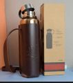 Insulated Water Bottle, Thermos Bottle Stainless Steel Vacuum Flask with Leather Cover. 