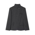 MUJER Women's Tailoring Blazers Vintage Office Blazer Woman Faux Wool Coats for Women Streetwear Outerwears Fitted Jacket Women.
