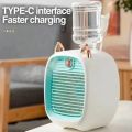 Kids Portable Air Conditioner Fan -New Mini Rechargeable Evaporative Air Cooler, Water Air-conditioning Fan Mini Fan Desktop, Liquid Filling Fan Air Conditioner. 