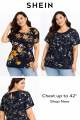 SHEIN Chiffon Floral Blouse for Women Plus Size 0XL (Chest Up to 42”) *Soft Lightweight Casual Summer Top *Elegant Loose Fit Ladies Shirt Authentic. 