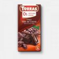 TORRAS DARK SUGAR FREE CHOCOLATE WITH COCOA NIBS 75GM (IMPORTED). 