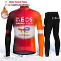 2025 INEOS Winter Cycling Jersey Set Men Thermal Fleece Bicycle Clothing MTB Bike Bib Pants Ropa Triathlon Maillot Ciclismo. 