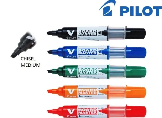 Pilot marker pen /Pilot V Board Master White Board Marker Pen Medium ( Chisel Tip )