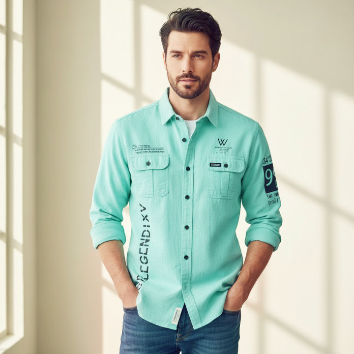 Eid Collection Cotton Shirt For Men All Season Casual Style Long Sleeve Regular Fit Shirt Multiple Color