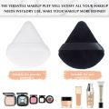 10/20Pcs Triangle Velvet Powder Puff Pizza Flours Mini Face Makeup sponge Cosmetics Washable Lightweight Makeup Tool. 