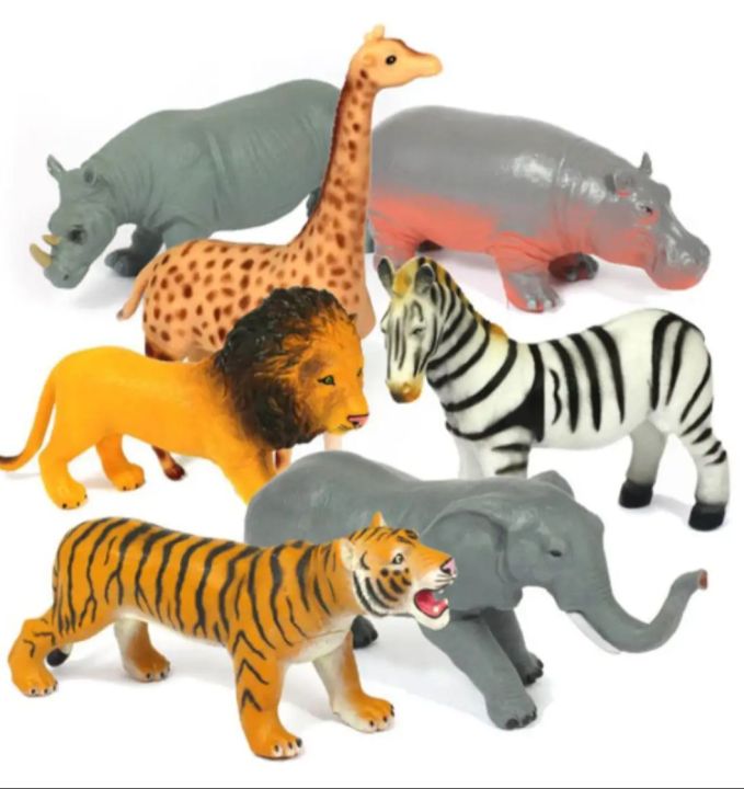 Wild Animals Kingdom Figures Model Toy 6 Piece's