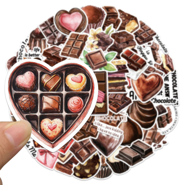 50PCS%20Chocolate%20Stickers%20Exquisite%20Handheld%20Materials%20Phone%20Cases%20Laptop%20Suitcases%20Water%20Cups%20Waterproof%20Stickers%20-%20Image%202