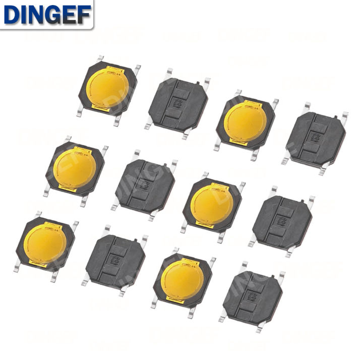 100 Stück Tastschalter SMD – 4x4x5 Mm, 4-Pin, Taktiler Push-Button – Für Leiterplatten Und Steuerungen