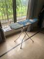 Ironing stand foldable iron stand for ironing premium quality adjustable height powder coated size medium. 