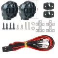 For 1/10 Rc Crawler Car Trax Trx4 Axial Scx10 D90 Trx6 Three-dimensional Ipf Square Light Hella Round Light Spotlight Dome Light. 