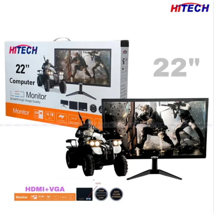 Hitech%2022"%20Led%20Monitor%20With%20VGA%20&%20HDMI%20Supported%20%20HiTech%2022%20Inch%20FHD%20Monitor%20-%20Image%202