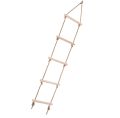 Kids Climbing Wooden Rope Ladder for Kids Wooden Swing Outdoor Game Toy 5-level Ladder Playground Indoor Kids Climbing Toys. 