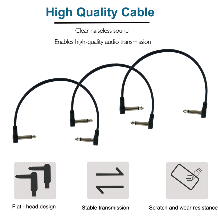4Pcs%20Anti-Noise%20Electric%20Guitar%20Pedal%20Audio%20Cable%201/4%20In%20Right%20%20Angle%20Flat%20Durable%20Cable%20Connectors%20Audio%20Cable%20-%20Image%205