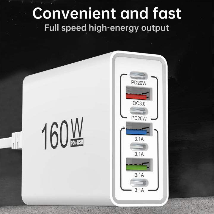 160W%20Multi%20Ports%20USB%20Charger%20Type%20C%20Fast%20Charging%20Phone%20Charger%20Adapter%20For%20iPhone%20Samsung%20Xiaomi%20Huawei%20EU/US%20Plug%20Wall%20Charger%20-%20Image%205