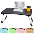 Foldable and Portable Multi-Purpose Laptop Table - Cup Holder. 
