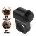 Universal Motorcycle 3 Way Switch ON OFF Mini Driving Light Switch With Clip Black.