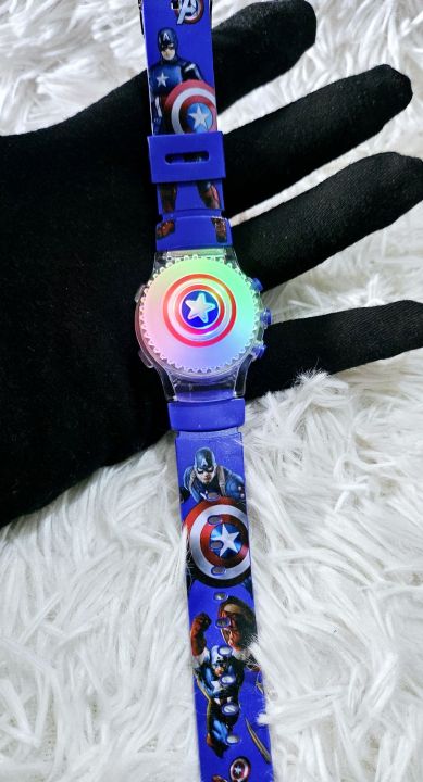 Kids%20Boys%20Watch%20Captain%20America%20Spinner%20Lighting%20Musical%20Cool%20Fun%20Watch%20-%20Image%206