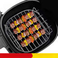Outdoor grill set with skewers square air fryer grill steamer stainless steel barbecue bracket.