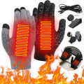USB Heating Gloves Touch Screen Electric Heated Gloves Knitted Gloves Hand Warmer for Backpacking Mountaineering Riding Camping. 