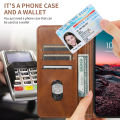 SUTENI Leather Wallet Flip Cover Mobile Phone Case Card Holder For iPhone 16 15 14 13 12 11 Pro Max Plus Mini SE3 XS XR. 