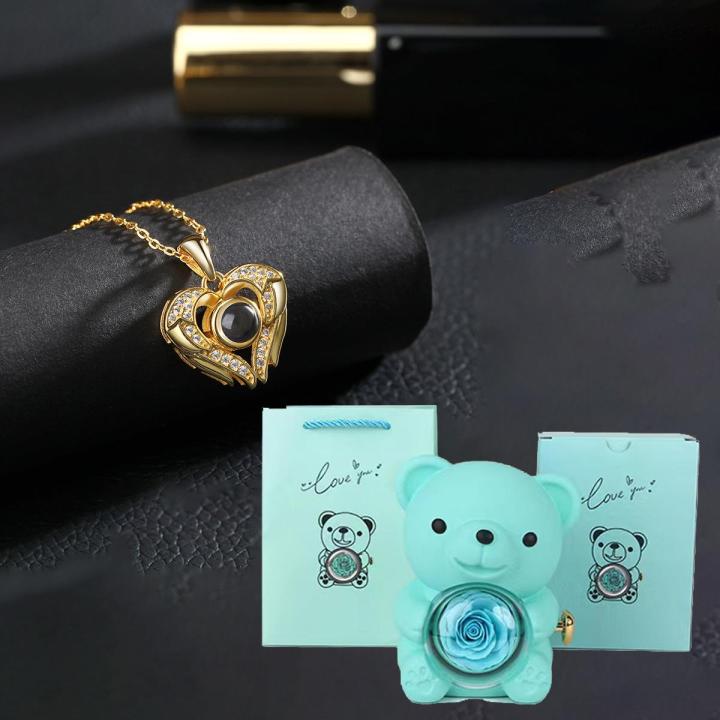 Heart%20100%20Languages%20Projection%20Pendant%20Necklaces%20With%20Cute%20Bear%20Rose%20Flower%20Gift%20Box%202024%20New%20Festival%20Gifts%20Romantic%20Jewelry%20-%20Image%207