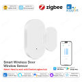 Zigbee Door Window Sensor Open Closed Detector Security Wireless Burglar Alarm Door Sensors Support Alexa Home Assistant Z2M. 