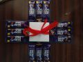 chocolate gift box 2 layers with 8 Giggle opus chocolate and 12 Cadbury dairy milk chocolates and ribbon. 