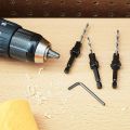 Countersink Drill Bit Set for Wood Counter Sink Wood Pilot Screw Hole Cutter Counterbore Reamer Tapered Chamfer Woodwooking Tool. 