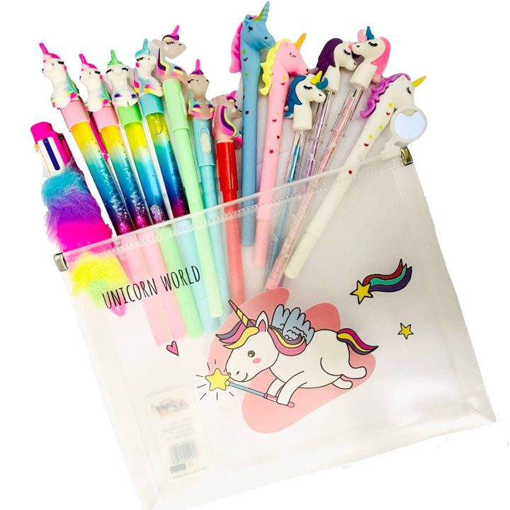 Unicorn PVC Document Bag File Folder/ Pencil Case /Stationery Holder
