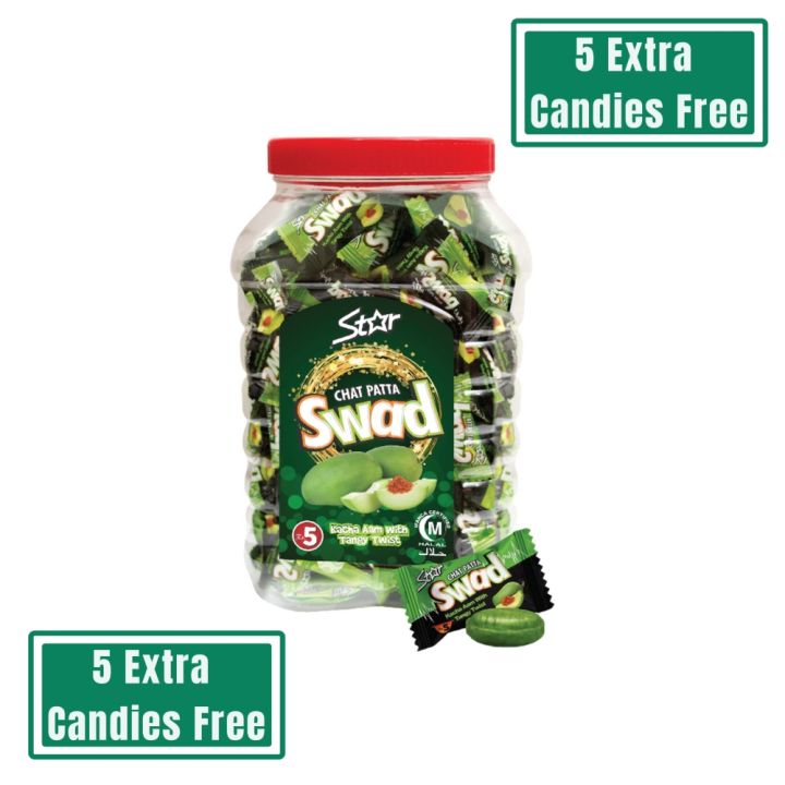 Swad Digestive Candy, Kaccha Aam | with extra 5 pieces free | Price of 1 Pcs is Rs 5 | 100 Pieces in box | 100% Original