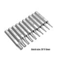 50-10pcs 4mm CR-V Torx Screwdriver Bits Set T3 T4 T5 T7 T8 T9 T10 T15 T20 Batch Head Mobile Repair Plum Blossoms Repairing Tool. 
