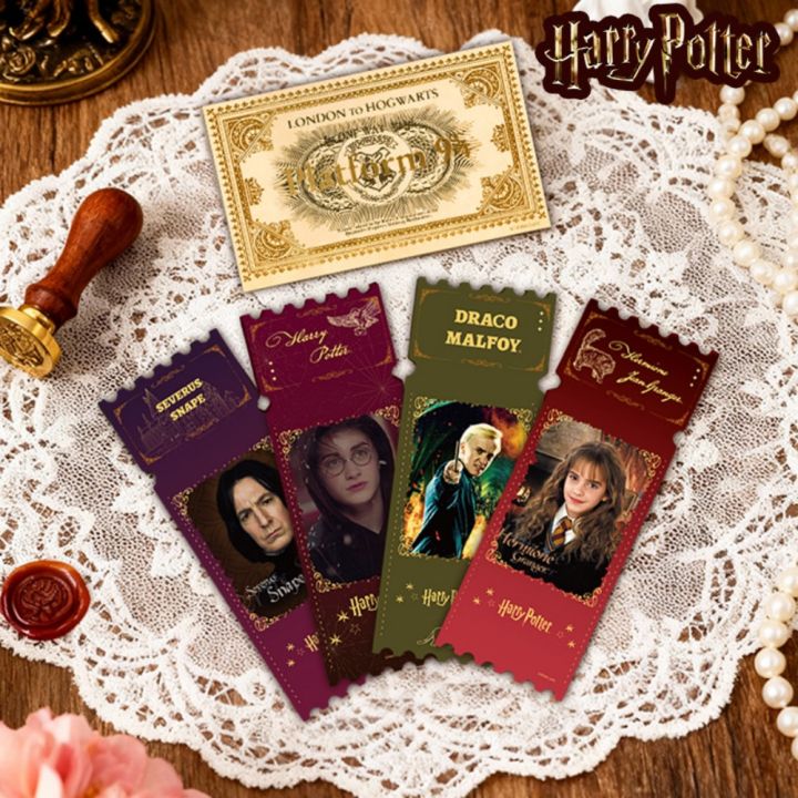 Genuine%20Harry%20Potter%20Hogwarts%20Commemorative%20Ticket%20Holder%20Set%20Hermione%20Malfoy%20Snape%20Merchandise%20Notes%20Bookmarks%20Stationery%20%20-%20Image%205