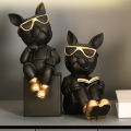French Bulldog Bookend Sculptures Dog Butler Live room Statue House Decoration Desk Table Resin Art Animal Nordic Home Decor. 