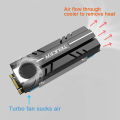 【Versatile】 M.2 SSD NVMe Heat Sink 2280 Solid State Disk Air Circulation Cooler Heatsink with Active Cooling Fan and Thermal Pad.