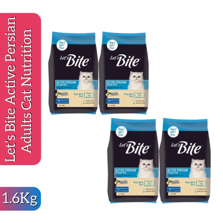 Let’s Bite Cat Dry Food Active Persian 400g x 4 Packs 1.6Kg