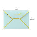 10Pcs V Flap Envelopes 7 x 5'' Luxury Style Gold Border Greeting Card Envelope for Invitations Weddings. 
