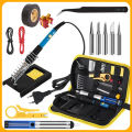 16-IN-1 Electric Soldering Iron 60W Adjustable Temperature Replaceable Soldering Iron Head Soldering Iron Pen Welding Kit. 