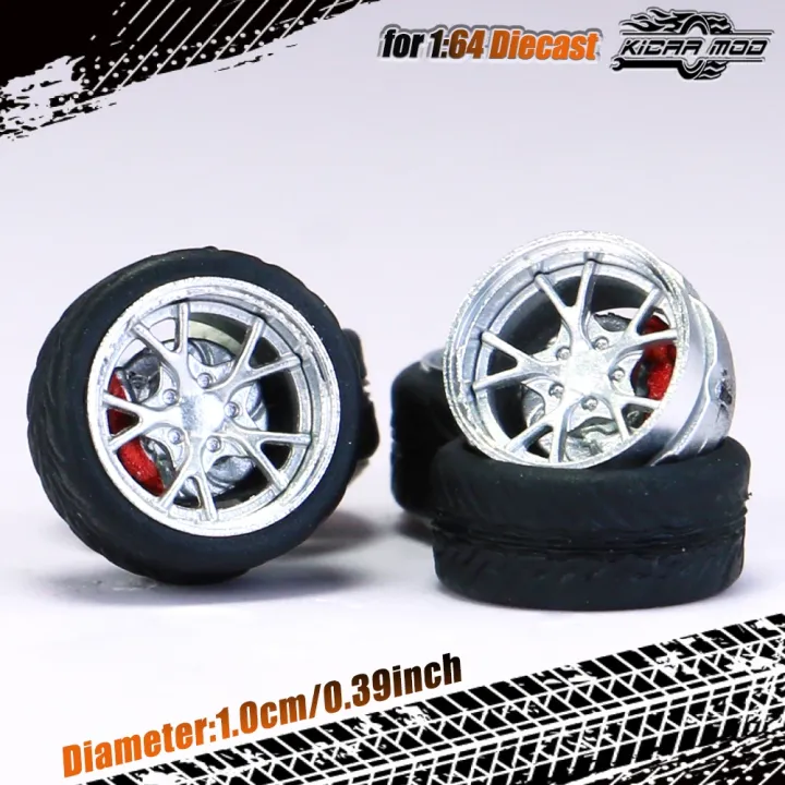 Kicarmod%201/64%20Model%20Car%20ABS%20Wheels%20with%20%20Tire%20Brake%20Disc%20Metal%20Rims%20Diameter%2010mm%20Refitting%20Parts%20For%20Model%20Car%20-%20Image%207