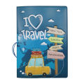 1 Piece I Love Travel 3D PVC Passport Case/Cover Passport Holder/Wallet School Supplies Stuff for Students. 