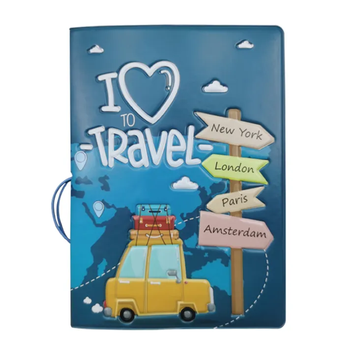 1%20Piece%20I%20Love%20Travel%203D%20PVC%20Passport%20Case/Cover%20Passport%20Holder/Wallet%20School%20Supplies%20Stuff%20for%20Students%20-%20Image%203