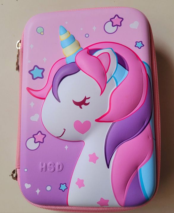Magical Unicorn-Themed Pencil Box & Case – All-in-One Pencil Pouch, Geometry Box, and Pen Case