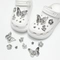 2026 Summer Luxury Shoe Charms Set Accessories for Clogs Diamond Butterfly Flower Pearl Chain DIY Shoes Decorations Girl. 