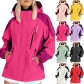 Autumn Women's Fashion Hiking Jacket Long-sleeved Hooded Coat Outdoor Waterproof  Windproof Thin Mountaineering Jacket Coat. 